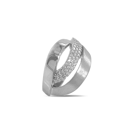 [ZR2057] Silver fantasy ring with zirconia's WRSM
